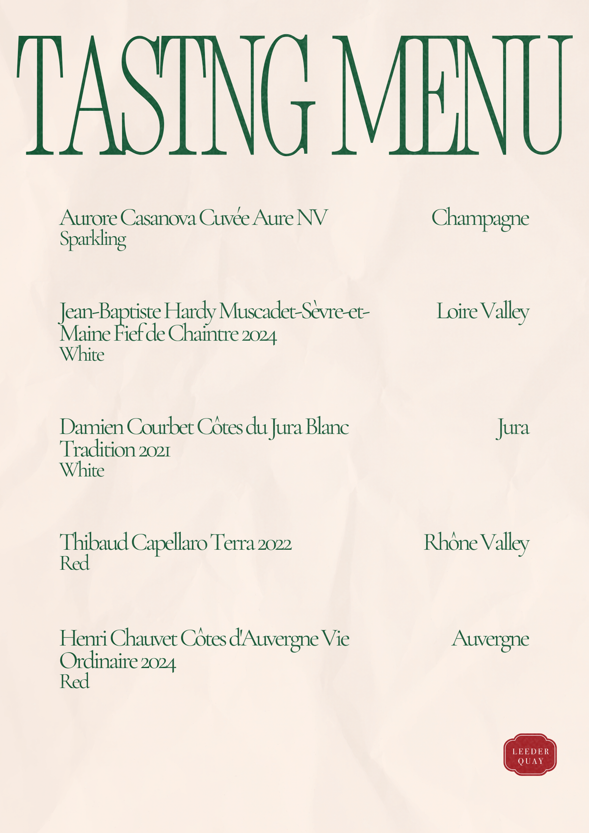 French Wine Tasting Event